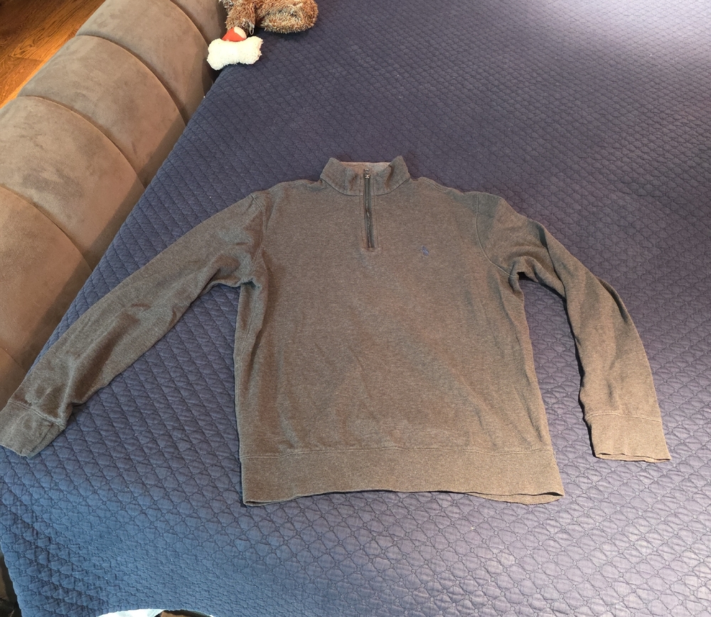 Polo Ralph Lauren Men's Charcoal Zip-Up Sweater